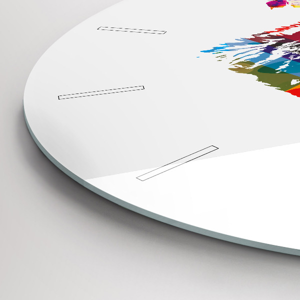 Reloj redondo pared Cabeza de oso