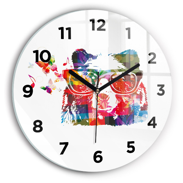 Reloj redondo pared Cabeza de oso
