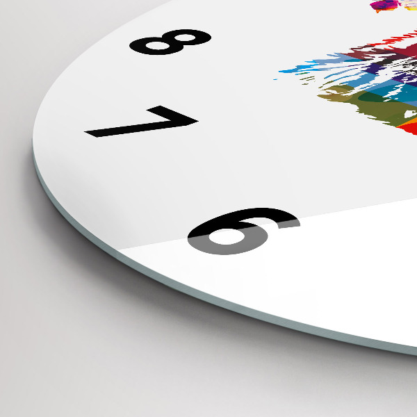 Reloj redondo pared Cabeza de oso