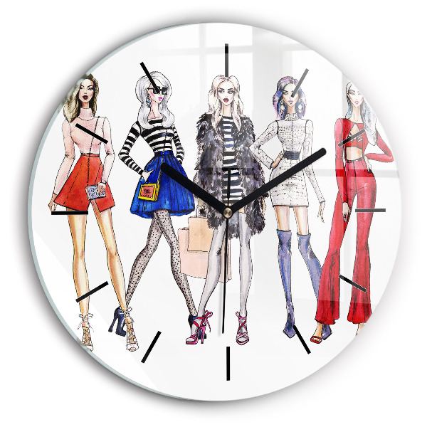 Reloj de cristal redondo Chicas a la moda