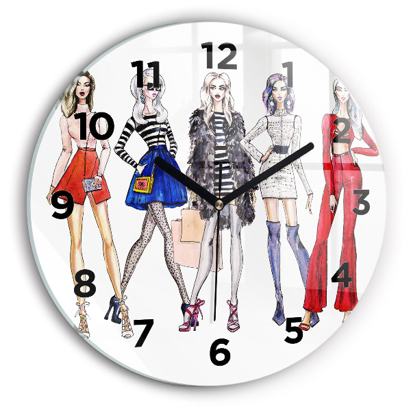 Reloj de cristal redondo Chicas a la moda