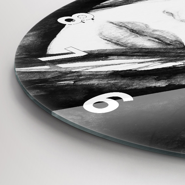 Reloj de pared redondo Retrato de mujer acuarela