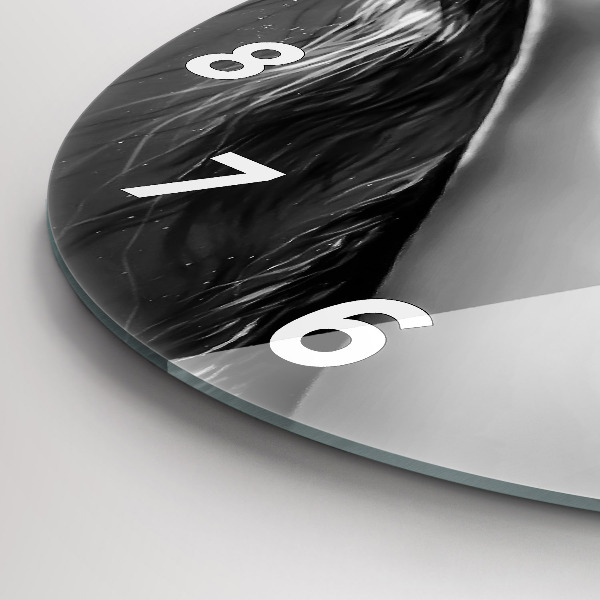 Reloj de cristal redondo Boca de mujer