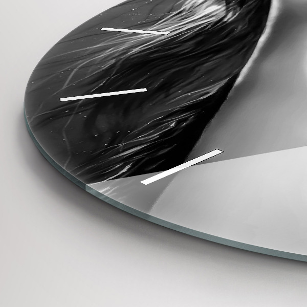 Reloj de cristal redondo Boca de mujer