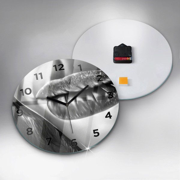 Reloj de cristal redondo Boca de mujer