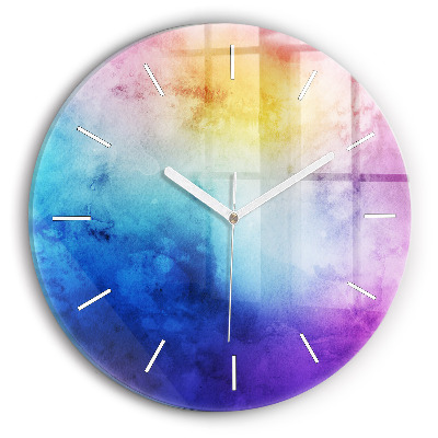 Reloj redondo pared Manchas de colores