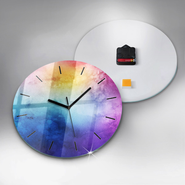 Reloj redondo pared Manchas de colores