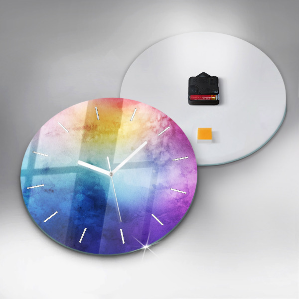 Reloj redondo pared Manchas de colores
