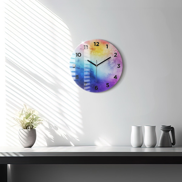 Reloj redondo pared Manchas de colores