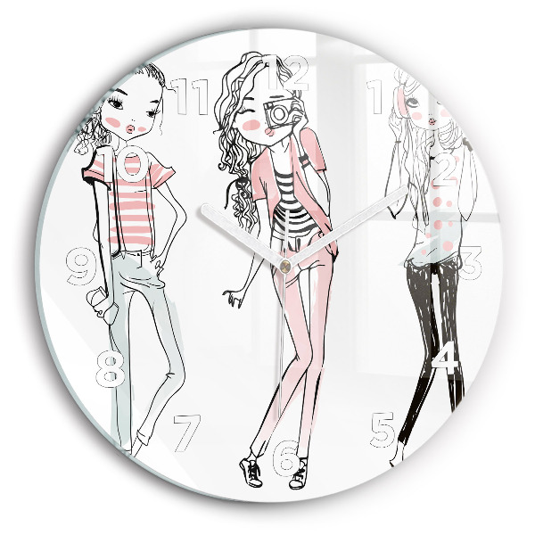 Reloj de cristal redondo Moda femenina