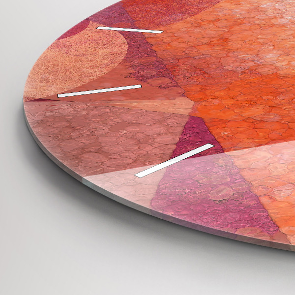 Reloj de cristal redondo Abstracción geométrica