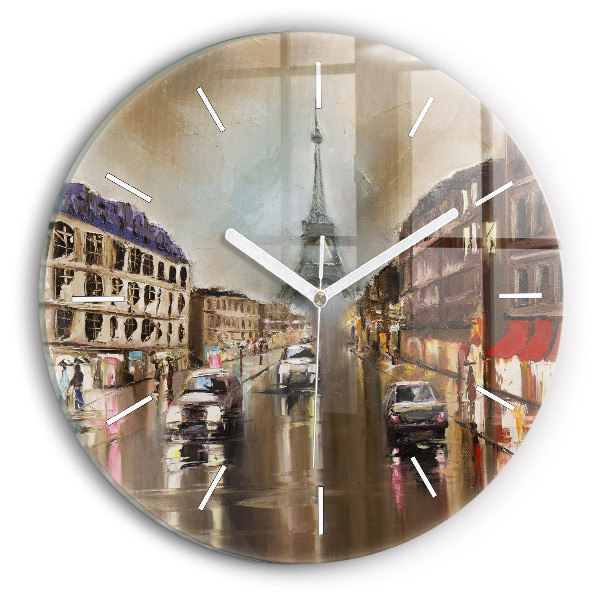 Reloj redondo pared Ciudad de París