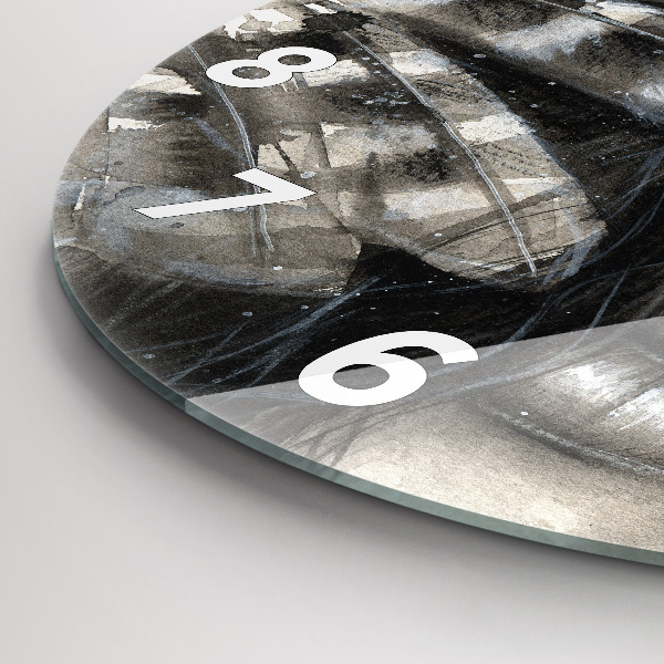 Reloj redondo pared Retrato pintado