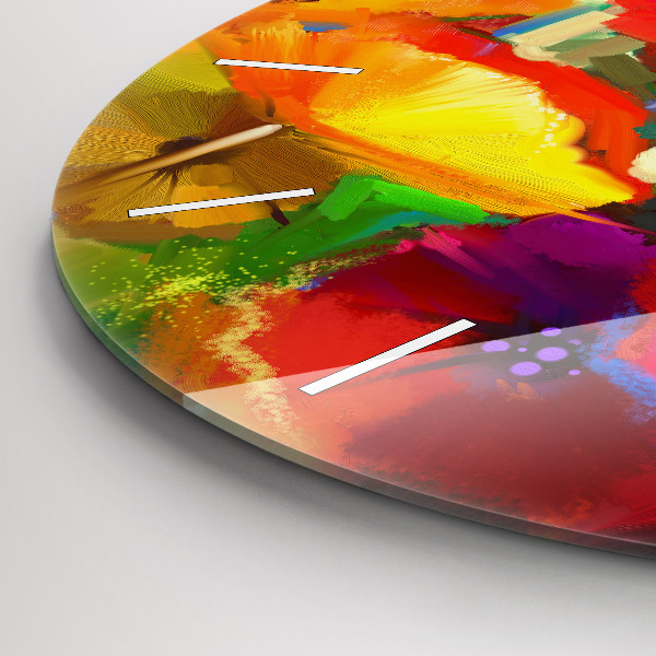 Reloj redondo pared Amapolas de colores