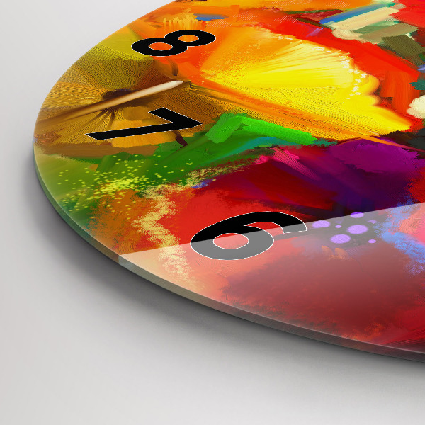 Reloj redondo pared Amapolas de colores