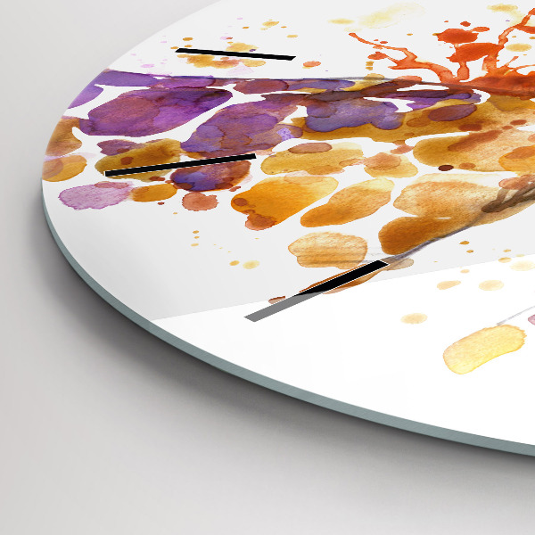 Reloj redondo pared Jirafa acuarela