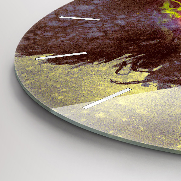 Reloj de cristal redondo Mujer en el bosque