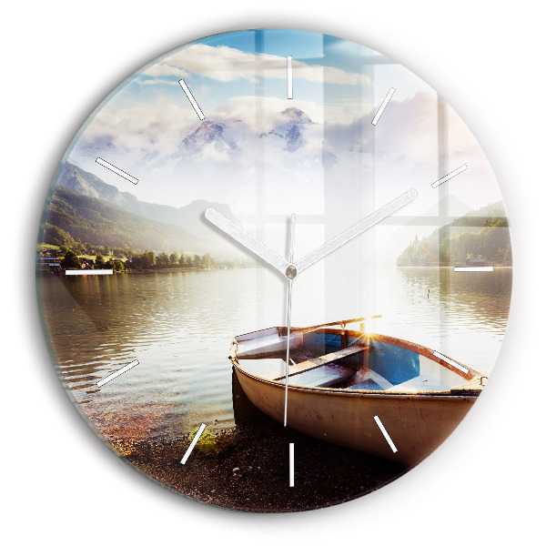 Reloj de cristal redondo Vista de lago