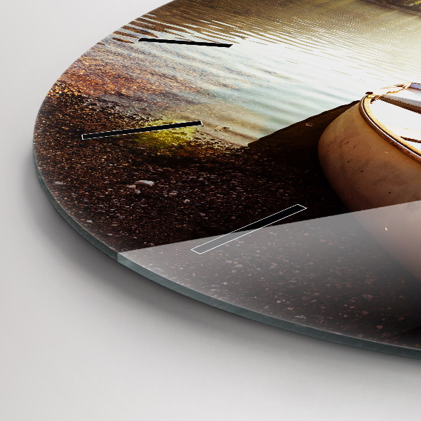 Reloj de cristal redondo Vista de lago