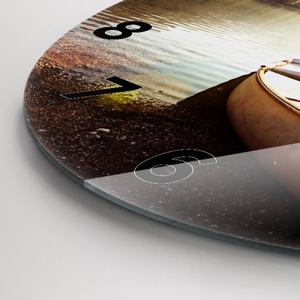 Reloj de cristal redondo Vista de lago