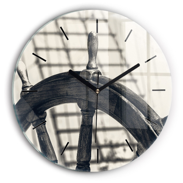 Reloj de cristal redondo Barco antiguo