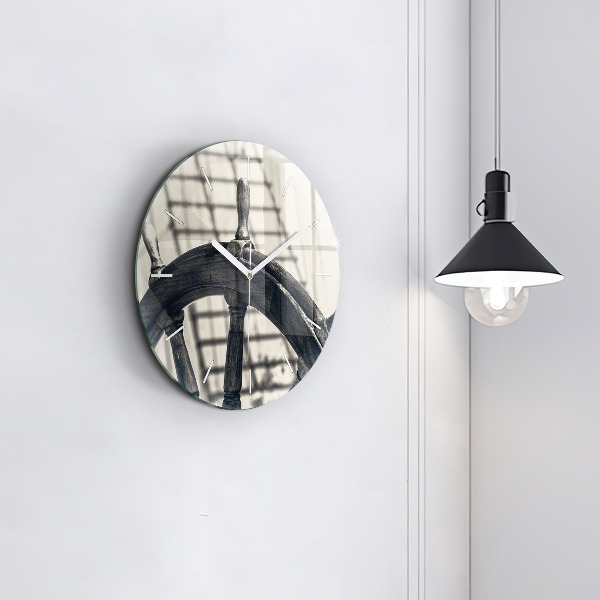 Reloj de cristal redondo Barco antiguo