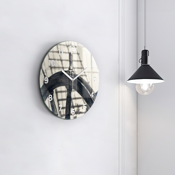 Reloj de cristal redondo Barco antiguo