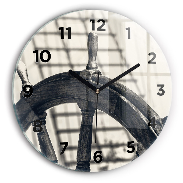 Reloj de cristal redondo Barco antiguo