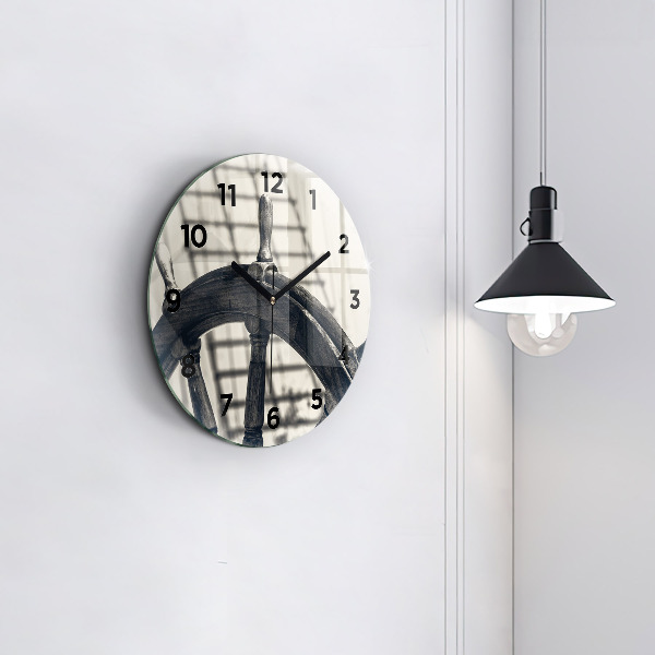 Reloj de cristal redondo Barco antiguo