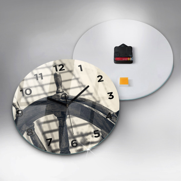 Reloj de cristal redondo Barco antiguo