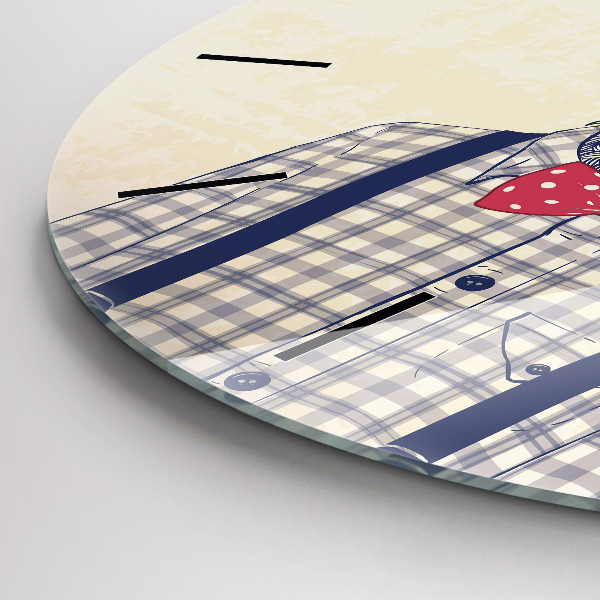 Reloj de cristal redondo Ciervo en camisa