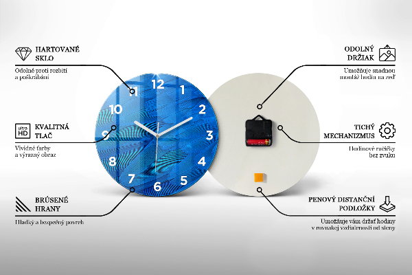 Reloj redondo pared Palmeras tropicales