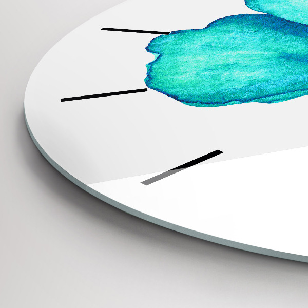 Reloj redondo pared Mariposa turquesa de verano