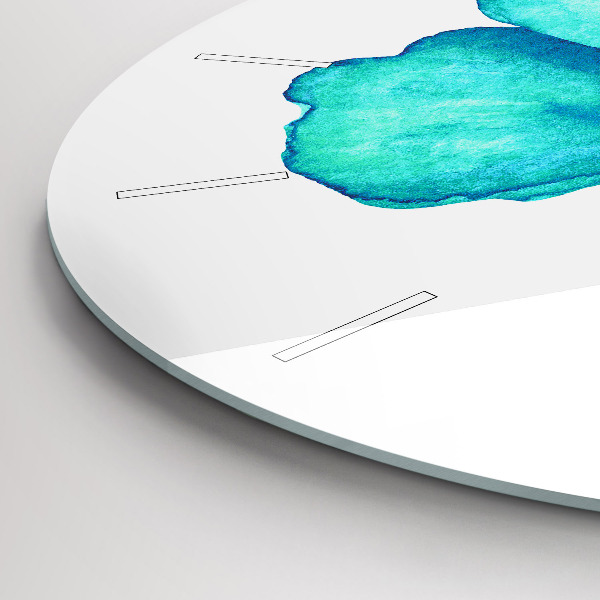 Reloj redondo pared Mariposa turquesa de verano