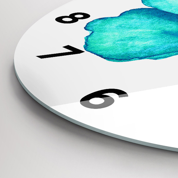 Reloj redondo pared Mariposa turquesa de verano