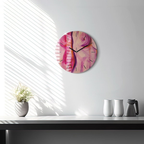Reloj de cristal redondo Pintura Mujeres