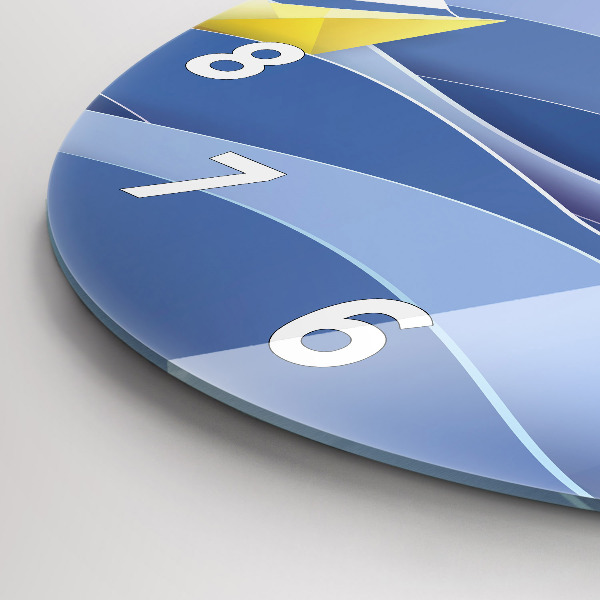 Reloj de pared redondo Origami de veleros de colores