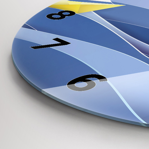 Reloj de pared redondo Origami de veleros de colores