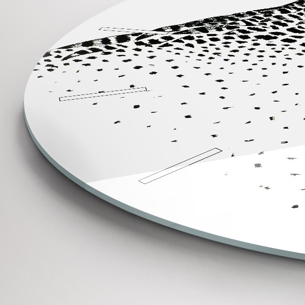 Reloj redondo pared Búho dibujado con gafas