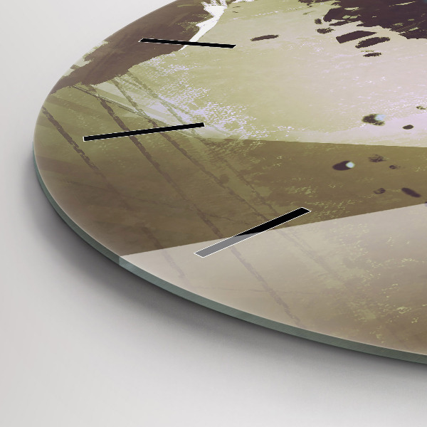 Reloj redondo pared Lucha entre robot y samurai