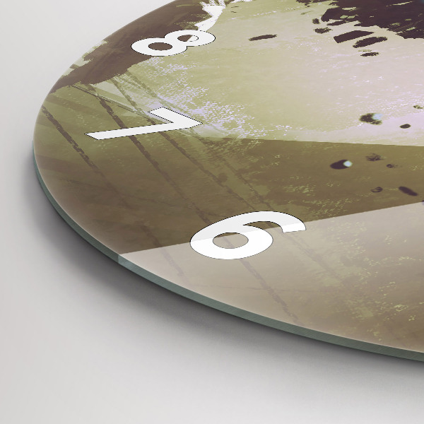 Reloj redondo pared Lucha entre robot y samurai