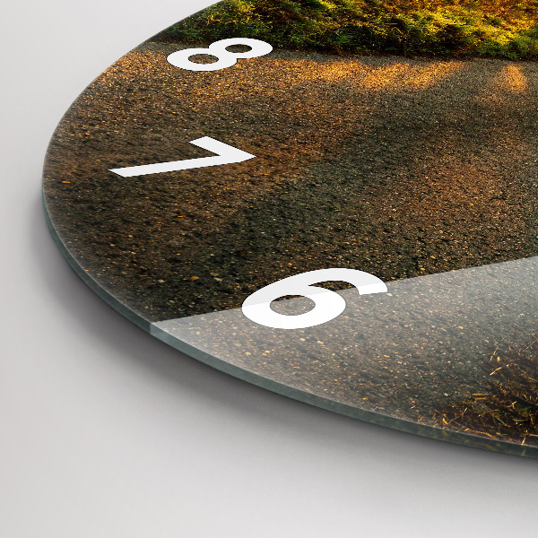 Reloj de cristal redondo Niebla al amanecer