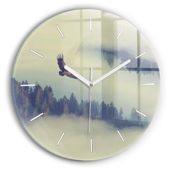Reloj redondo pared Bosque brumoso Águila