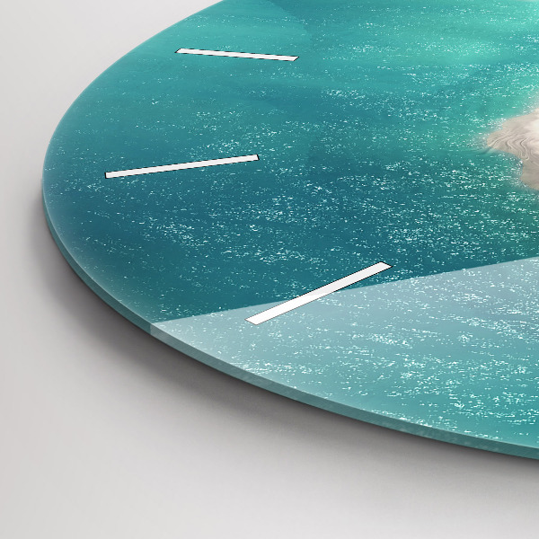 Reloj de cristal redondo Isla corazón