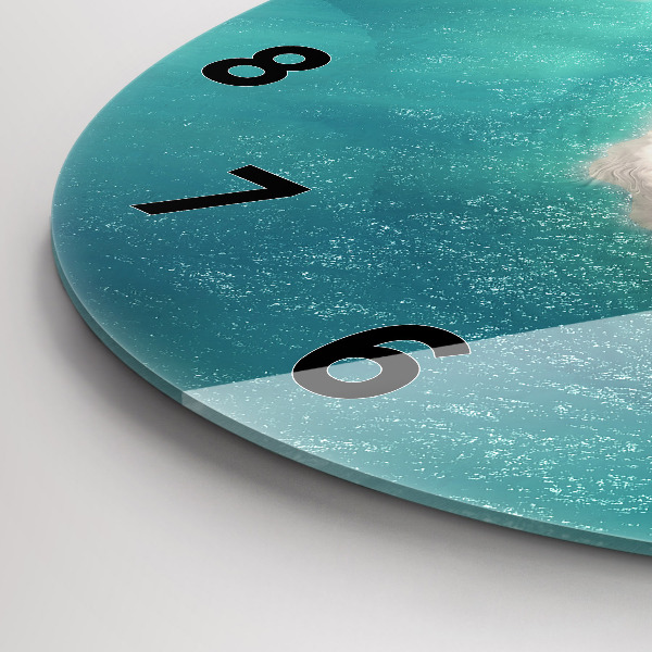 Reloj de cristal redondo Isla corazón