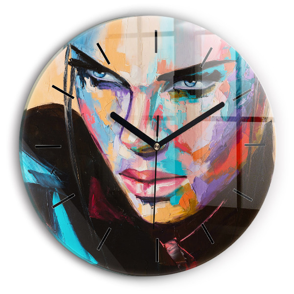 Reloj redondo pared Retrato de mujer