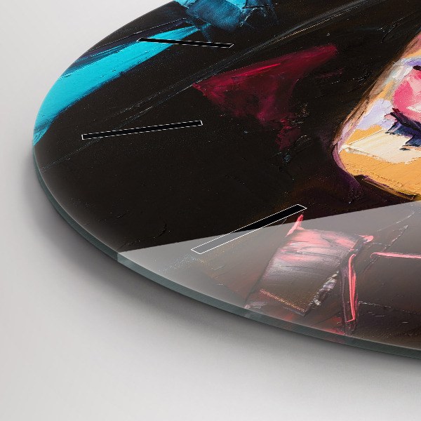 Reloj redondo pared Retrato de mujer