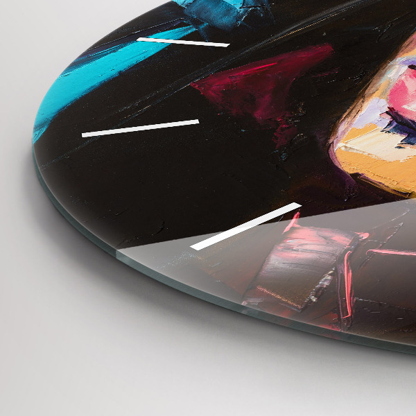 Reloj redondo pared Retrato de mujer