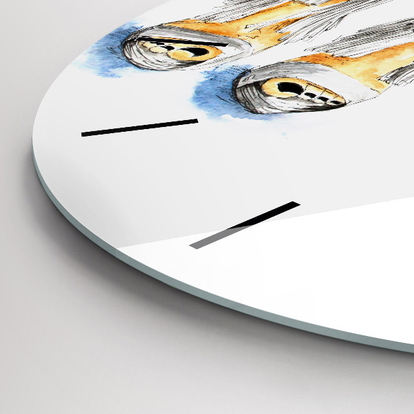 Reloj de pared redondo Alfileres de mujer