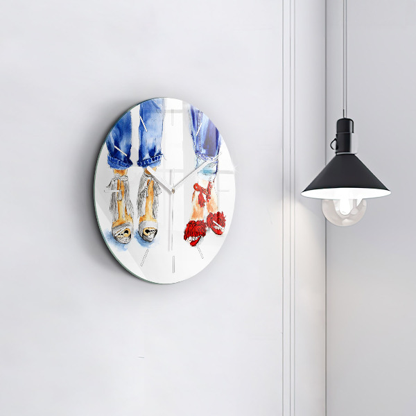 Reloj de pared redondo Alfileres de mujer